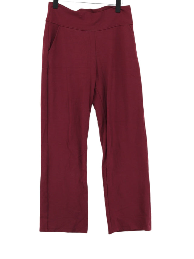 Saint + Sofia Women's Suit Trousers UK 12 Red Viscose with Elastane, Polyamide