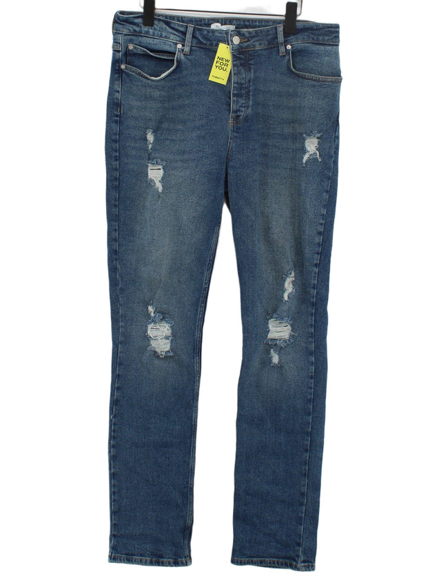 Bolongaro Men's Jeans W 36 in Blue Cotton with Elastane