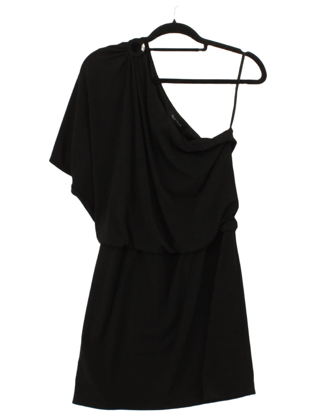White House Black Market Women's Midi Dress UK 8 Black Polyester with Spandex