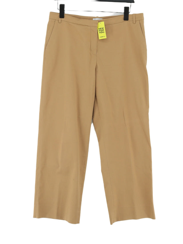 Bimba Y Lola Women's Suit Trousers UK 14 Tan 100% Cotton