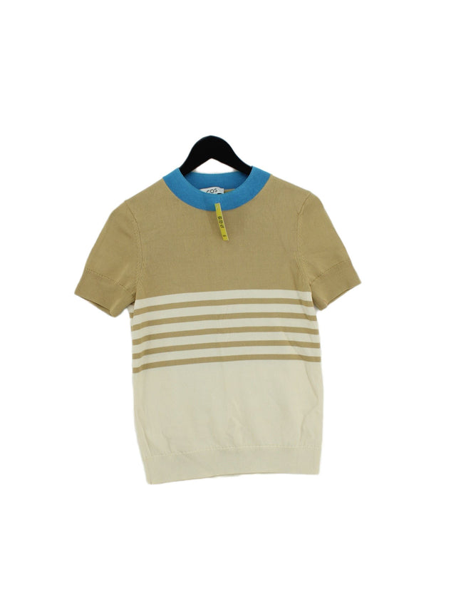 COS Men's Jumper XS Gold 100% Cotton