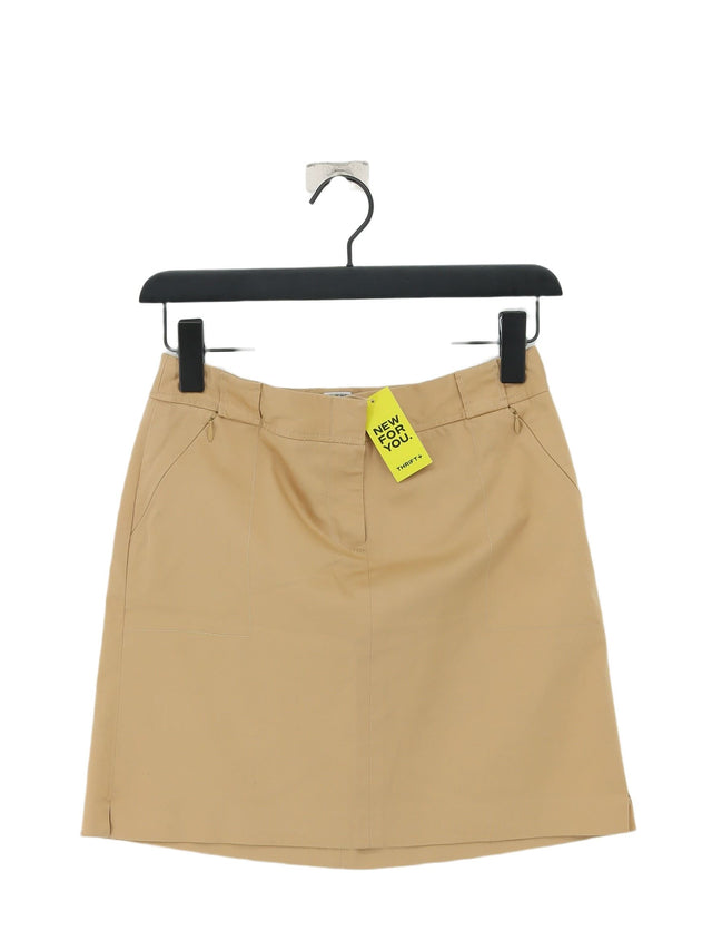 Ann Taylor Women's Mini Skirt UK 8 Tan Cotton with Spandex