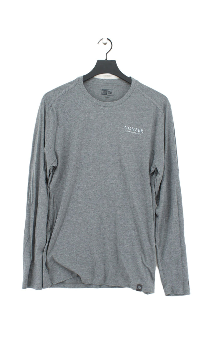 New Era Men's T-Shirt M Grey 100% Cotton