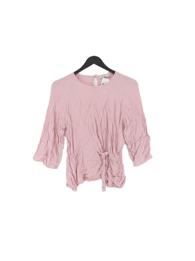 Bershka Women's Blouse L Pink 100% Viscose