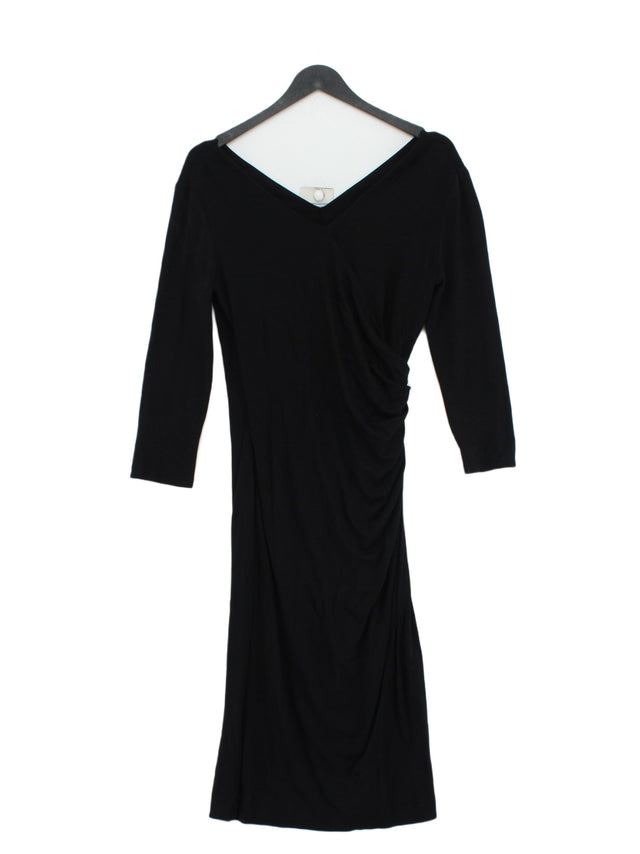 Jaeger Women's Midi Dress M Black Viscose with Polyamide