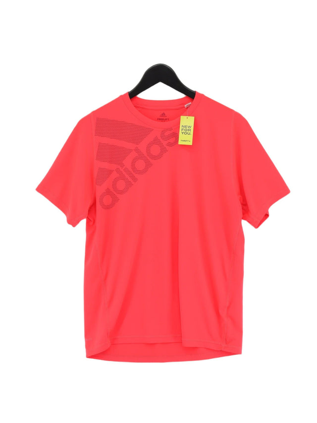 Adidas Men's T-Shirt M Pink 100% Polyester