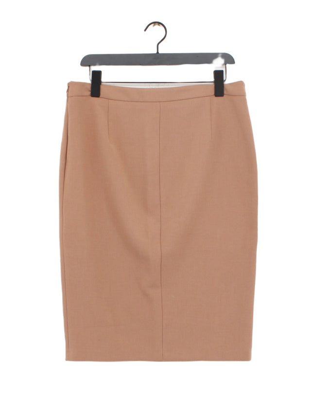 Zara Women's Midi Skirt L Brown 100% Other
