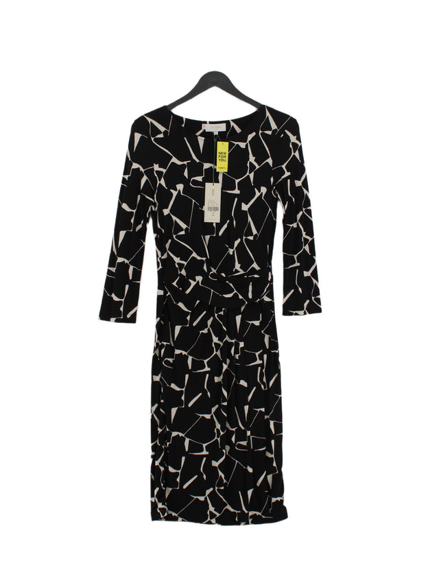 Hobbs Women's Midi Dress UK 8 Black 100% Viscose