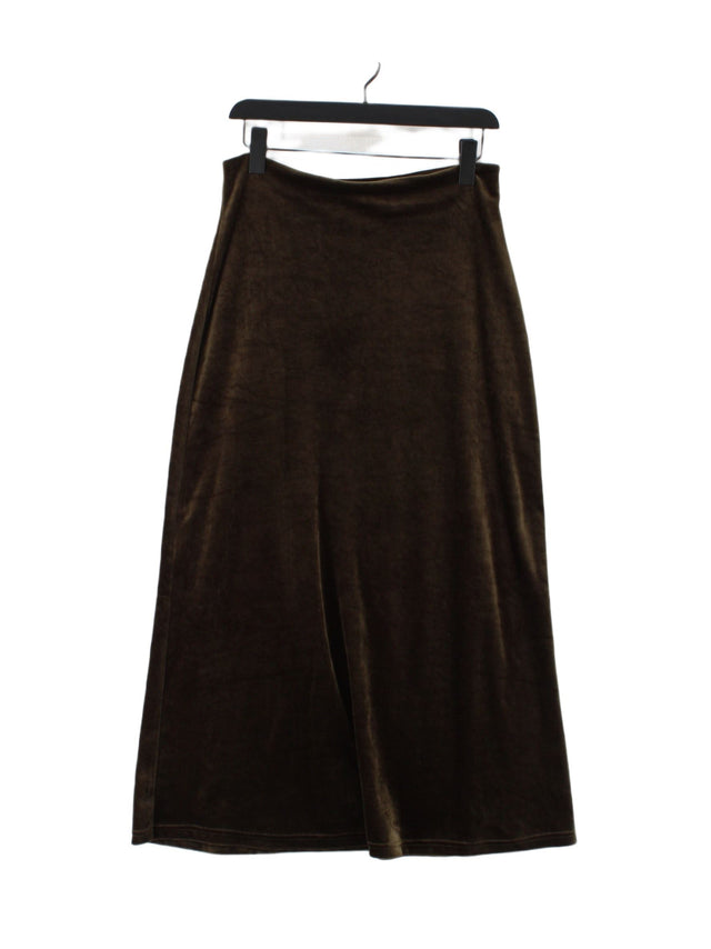 East Women's Midi Skirt UK 12 Brown 100% Polyester