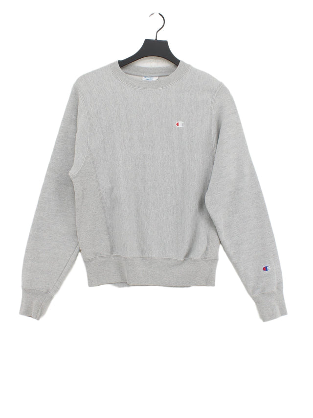 Champion Women's Jumper XS Grey Cotton with Polyester