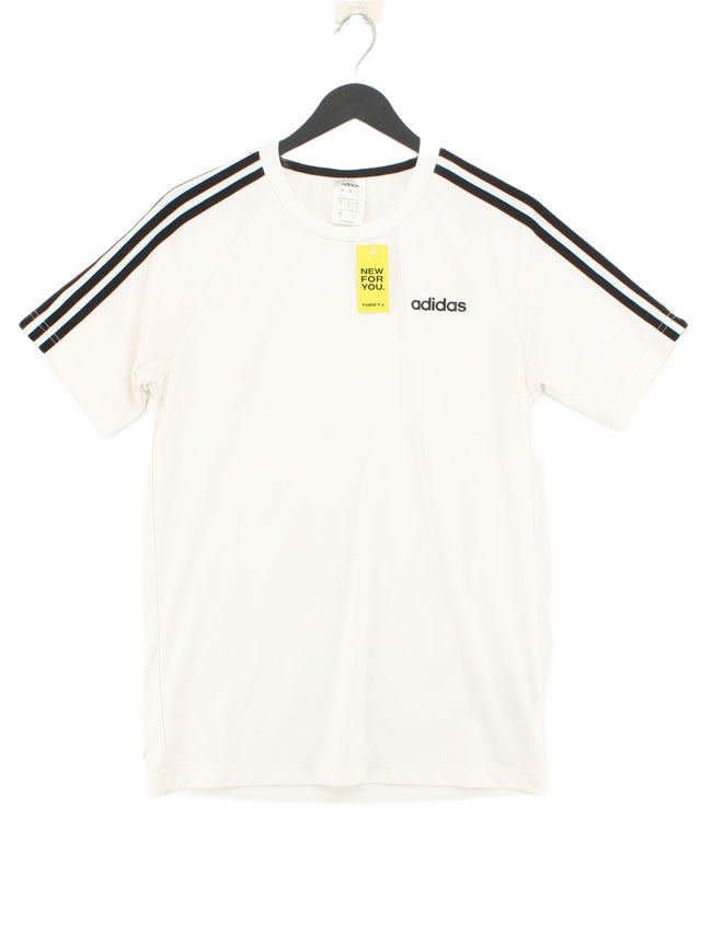 Adidas Men's T-Shirt S White 100% Polyester