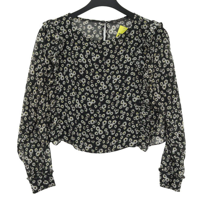 Zara Women's Blouse L Black 100% Polyester