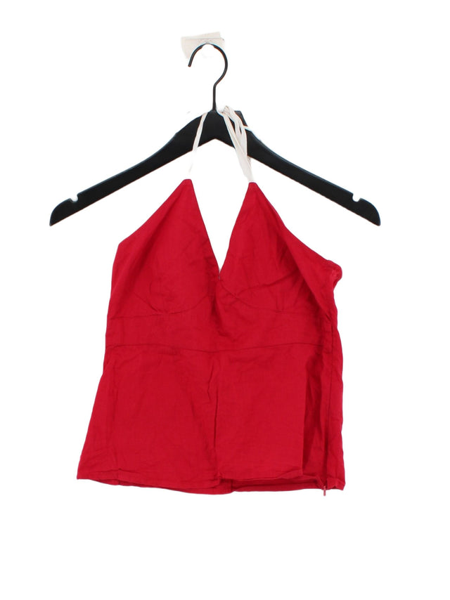 Zara Women's Top M Red 100% Cotton