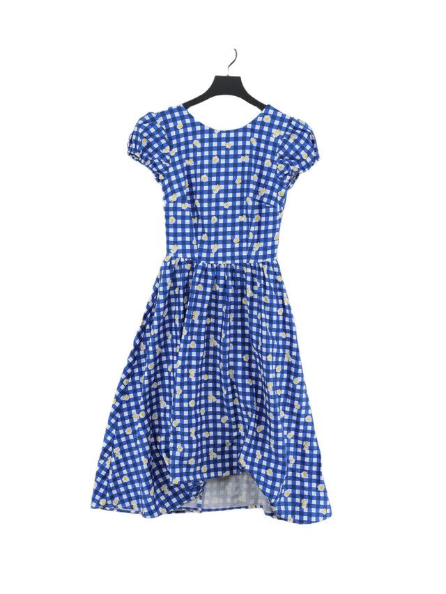 Collectif Women's Midi Dress XXS Blue Cotton with Elastane