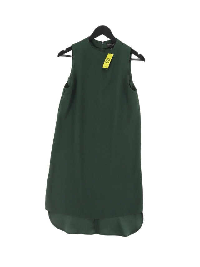 Topshop Women's Midi Dress UK 8 Green 100% Polyester
