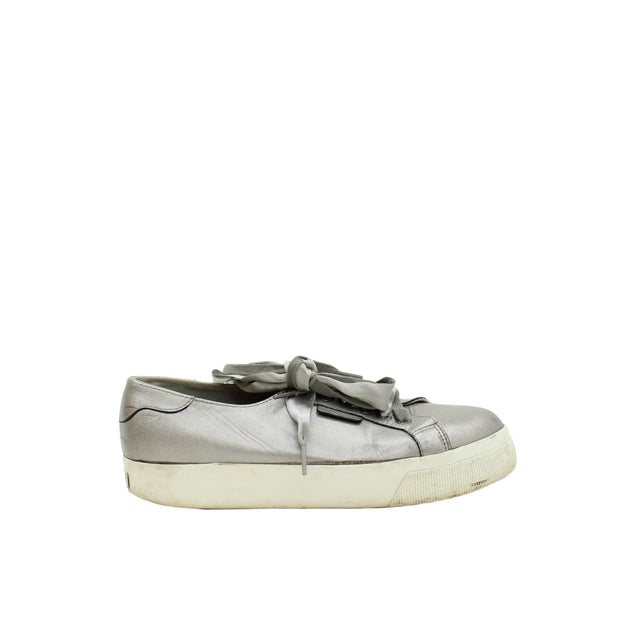 Superga Women's Trainers UK 7 Silver 100% Other