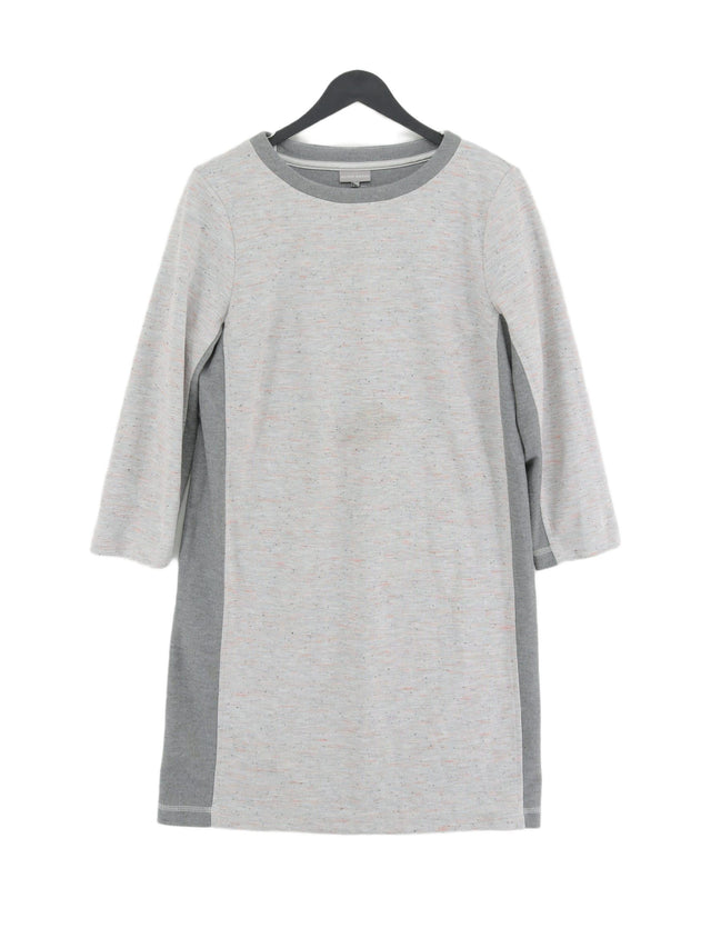 Oliver Bonas Women's Midi Dress UK 12 Grey Polyester with Other