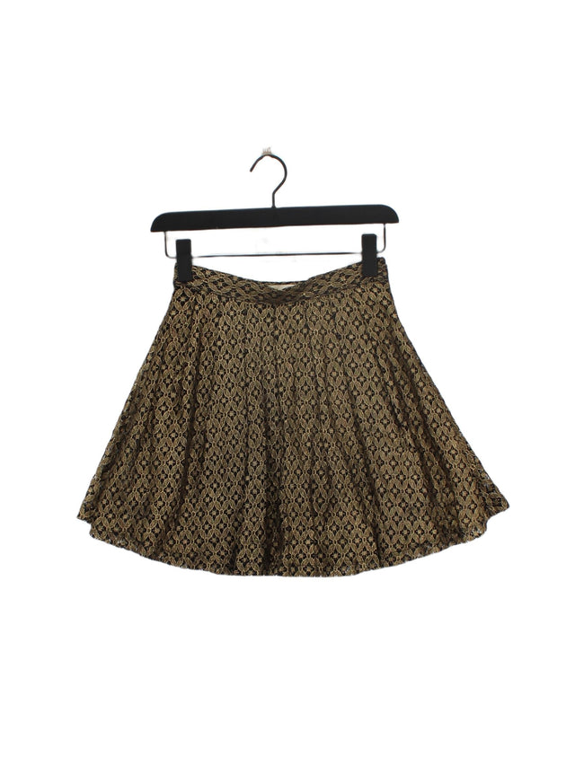 Goldie Women's Mini Skirt XS Gold 100% Polyester