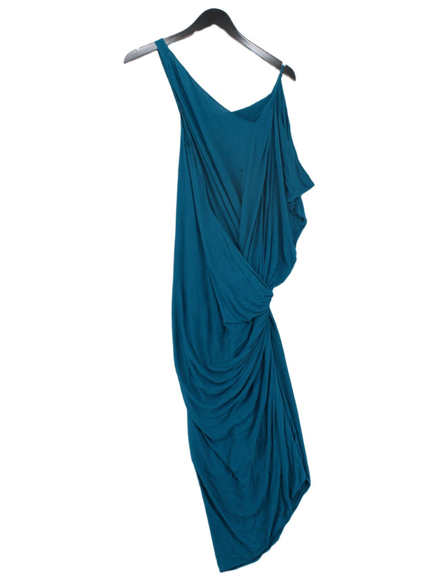 Diane Von Furstenberg Women's Maxi Dress UK 4 Blue 100% Viscose