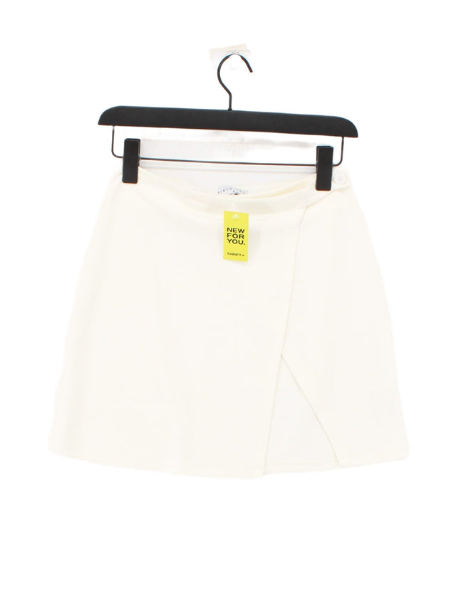 EI8TH HOUR Women's Mini Skirt UK 8 White Polyester with Spandex