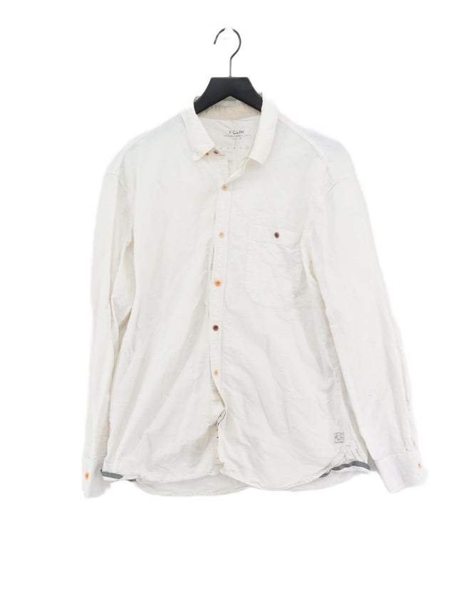 Fcuk Men's Shirt XL White 100% Cotton