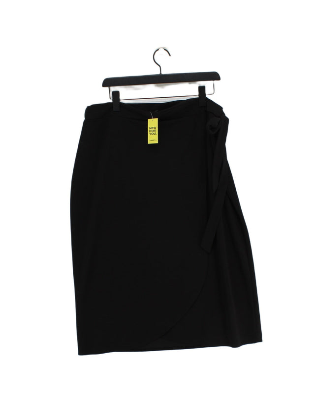 In The Style Women's Midi Skirt UK 18 Black Polyester with Elastane