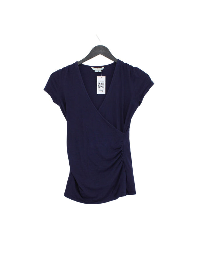 Boden Women's T-Shirt UK 6 Blue Viscose with Elastane