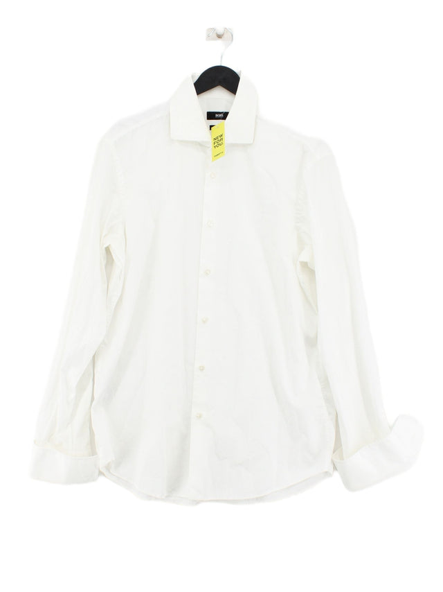 Boss Men's Shirt Chest: 44 in White 100% Cotton