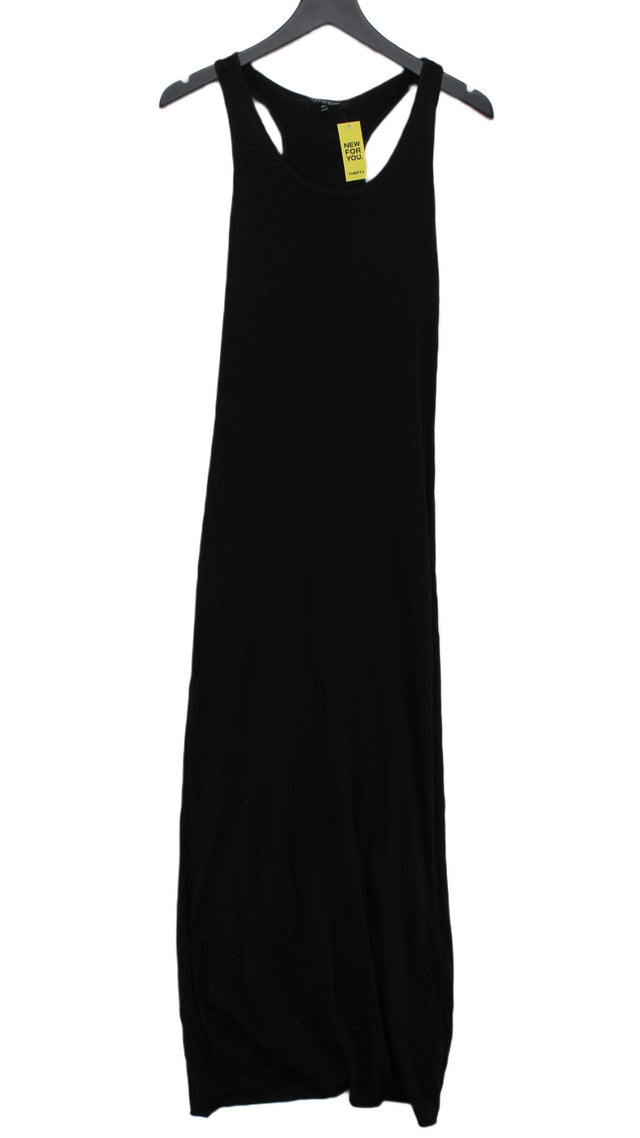 Topshop Women's Maxi Dress UK 10 Black Cotton with Lyocell Modal