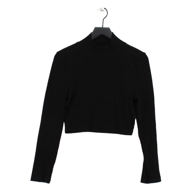 American Apparel Women's Top L Black Cotton with Polyester