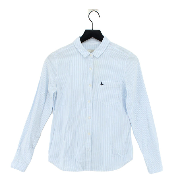 Jack Wills Women's Shirt UK 6 Blue 100% Linen