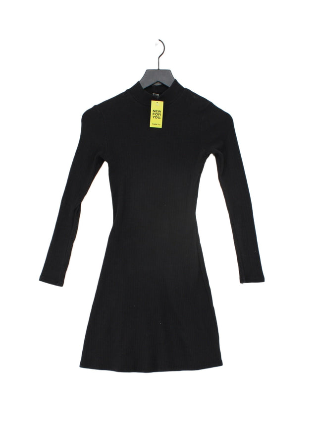 American Apparel Women's Midi Dress XS Black 100% Cotton