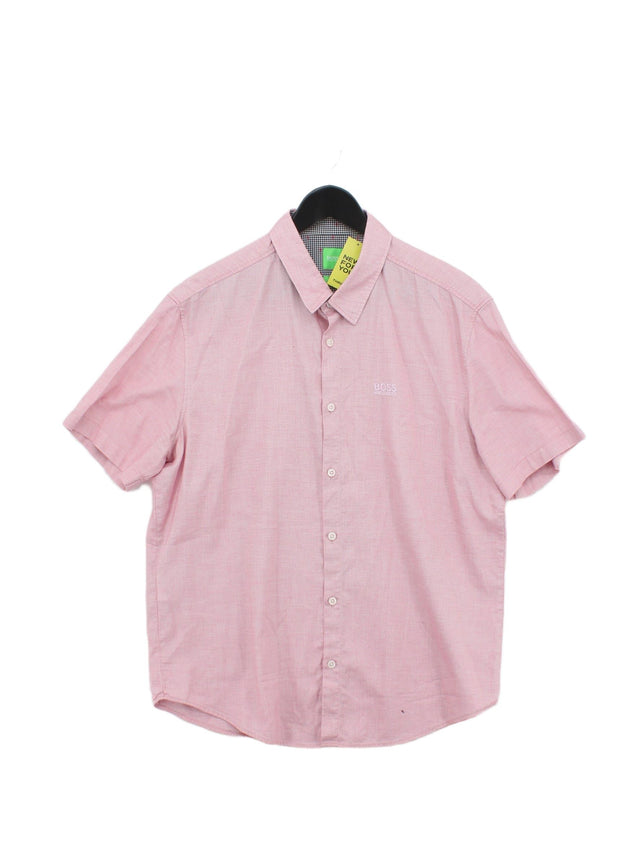 Boss Men's Shirt XL Pink 100% Cotton