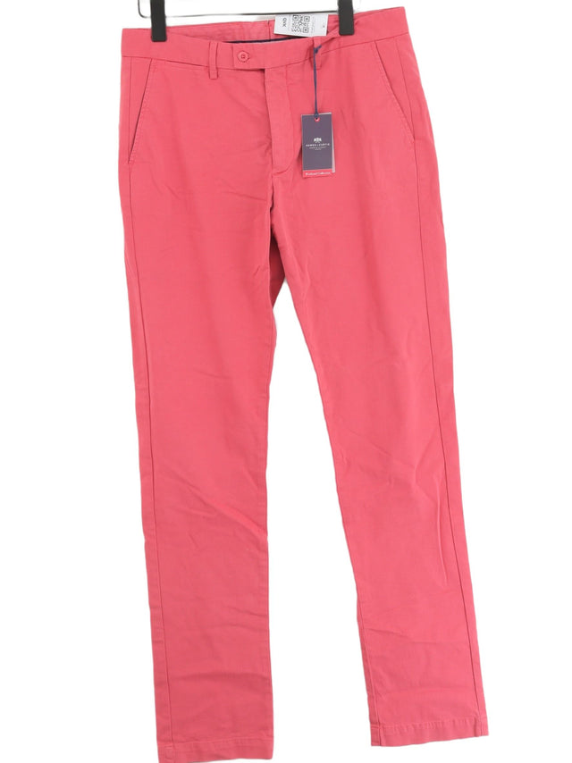 Hawes & Curtis Men's Trousers W 32 in; L 34 in Pink Cotton with Elastane