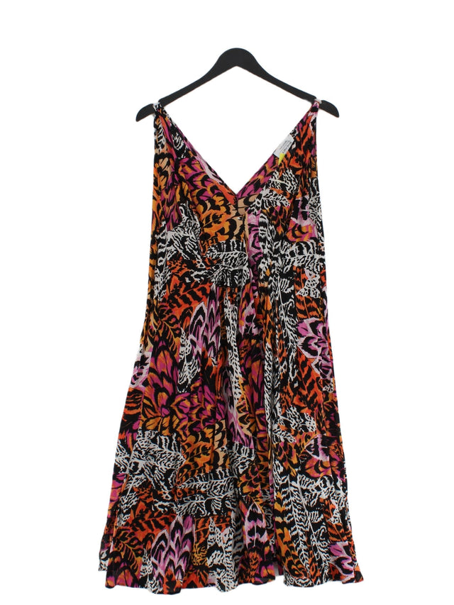 & Other Stories Women's Midi Dress UK 8 Multi 100% Cotton