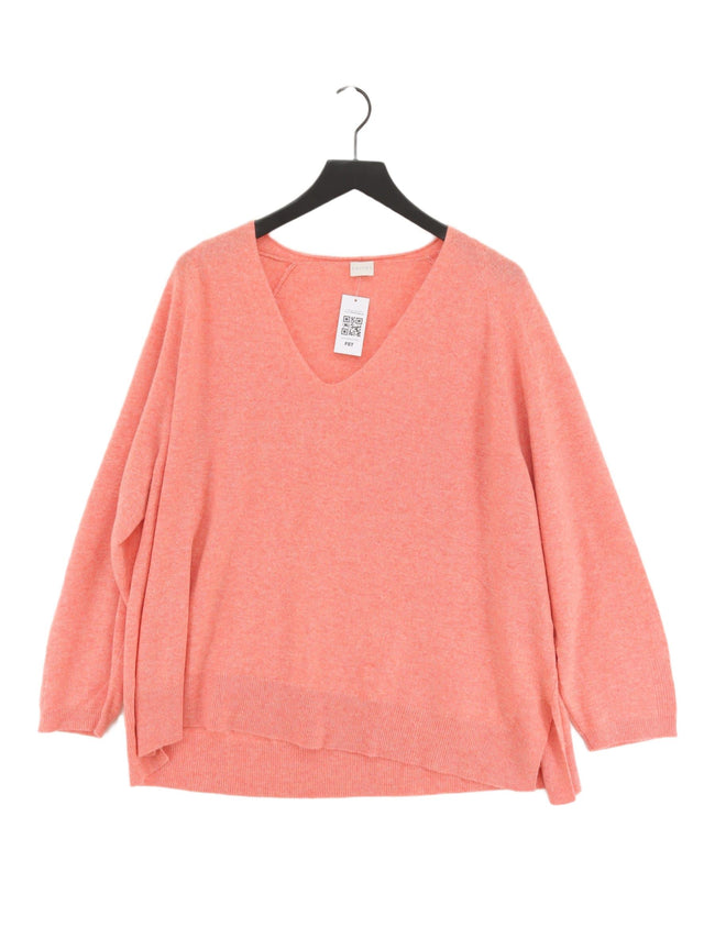 Poetry Women's Jumper UK 22 Pink 100% Cashmere