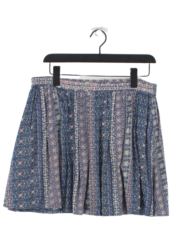 Indigo Women's Midi Skirt W 31 in Blue 100% Other