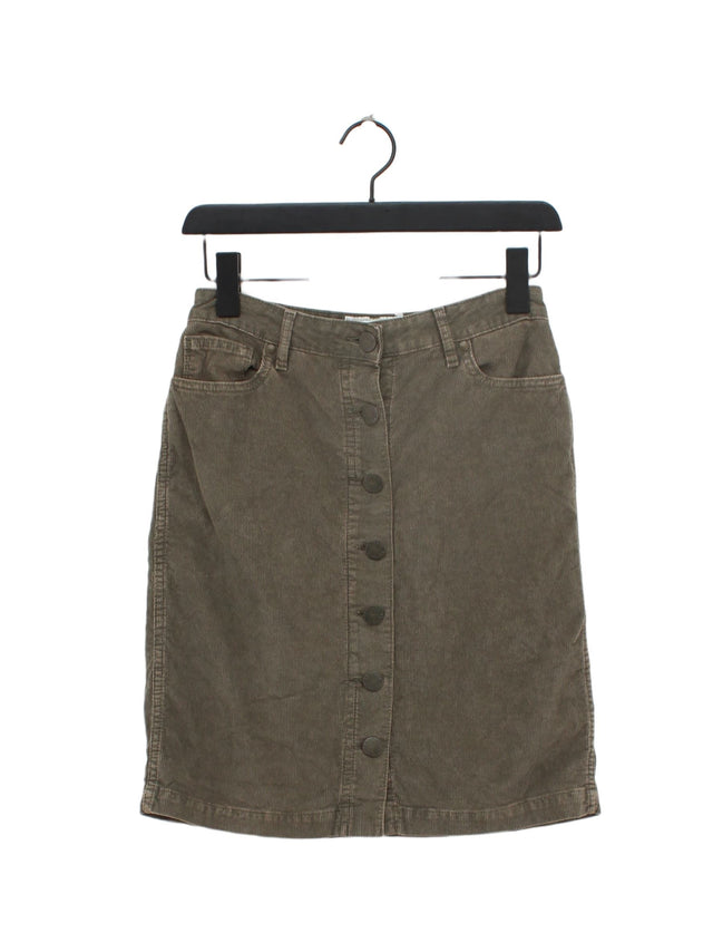 FatFace Women's Midi Skirt UK 6 Brown 100% Cotton