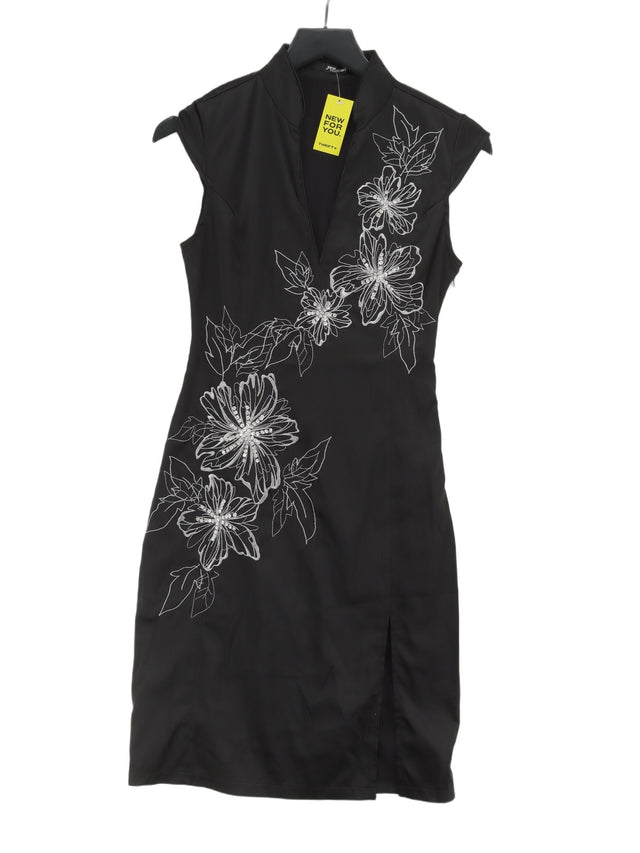 Jane Norman Women's Midi Dress UK 10 Black 100% Polyester