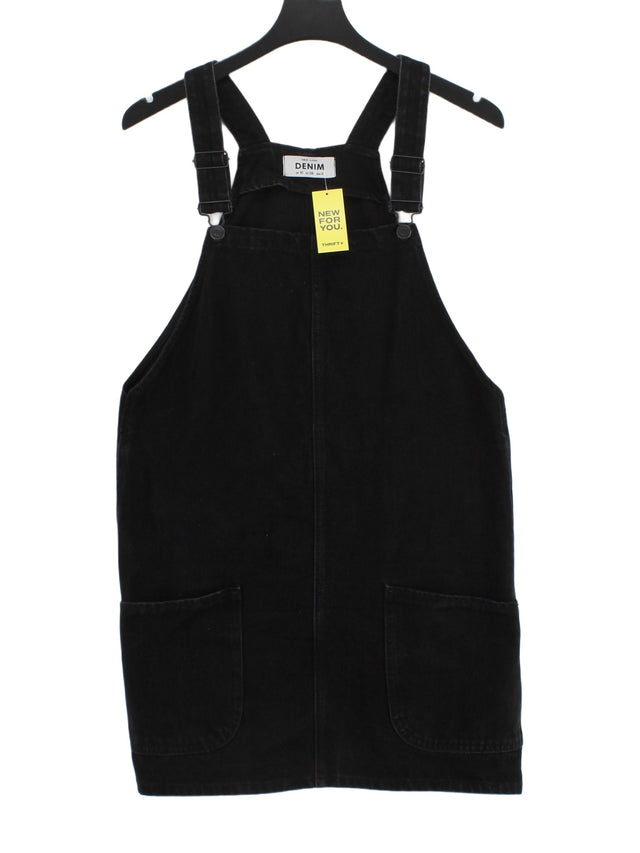 New Look Women's Midi Dress UK 10 Black 100% Cotton