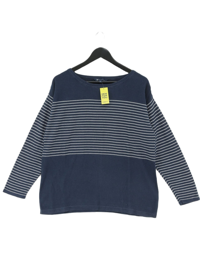 Crew Clothing Women's Jumper UK 14 Blue 100% Cotton