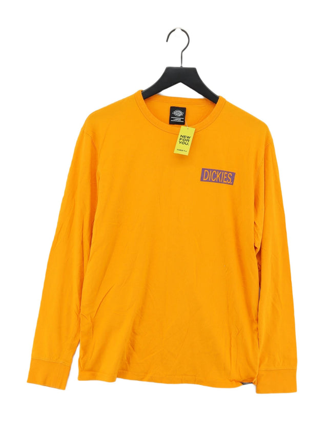 Dickies Men's T-Shirt L Orange 100% Cotton