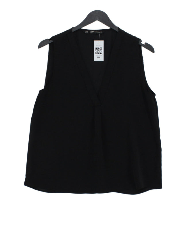 Zara Basic Women's Blouse M Black 100% Polyester