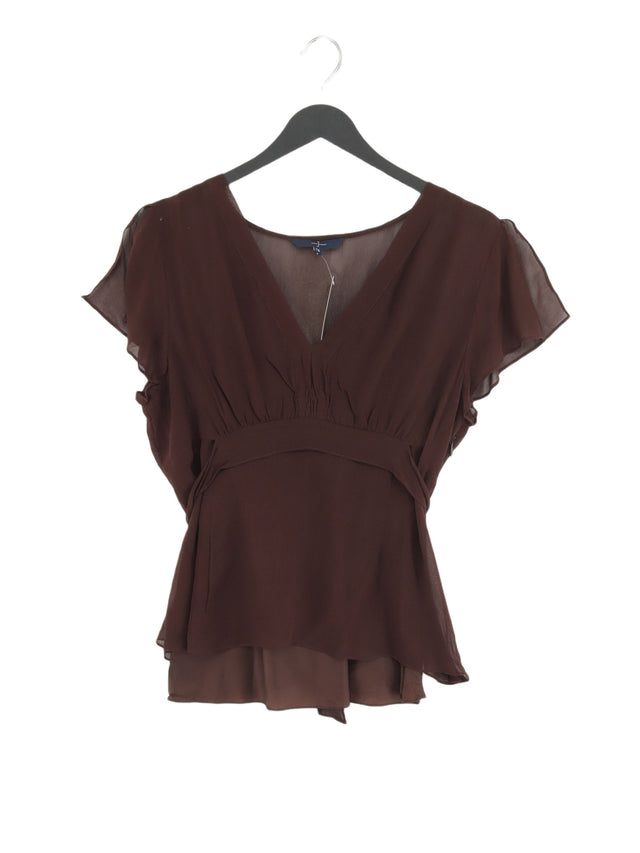 Jasper Conran Women's Blouse UK 16 Brown Silk with Other