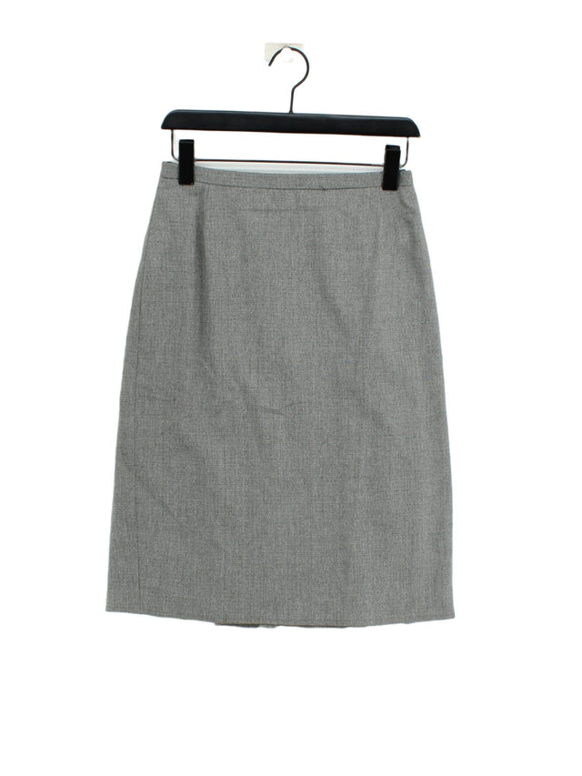Paul Costelloe Women's Midi Skirt UK 12 Grey Viscose with Elastane, Polyester