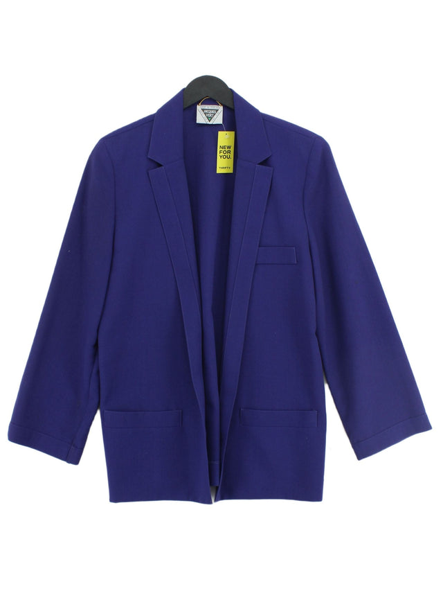 Jacques Vert Women's Blazer UK 10 Purple Polyester with Other