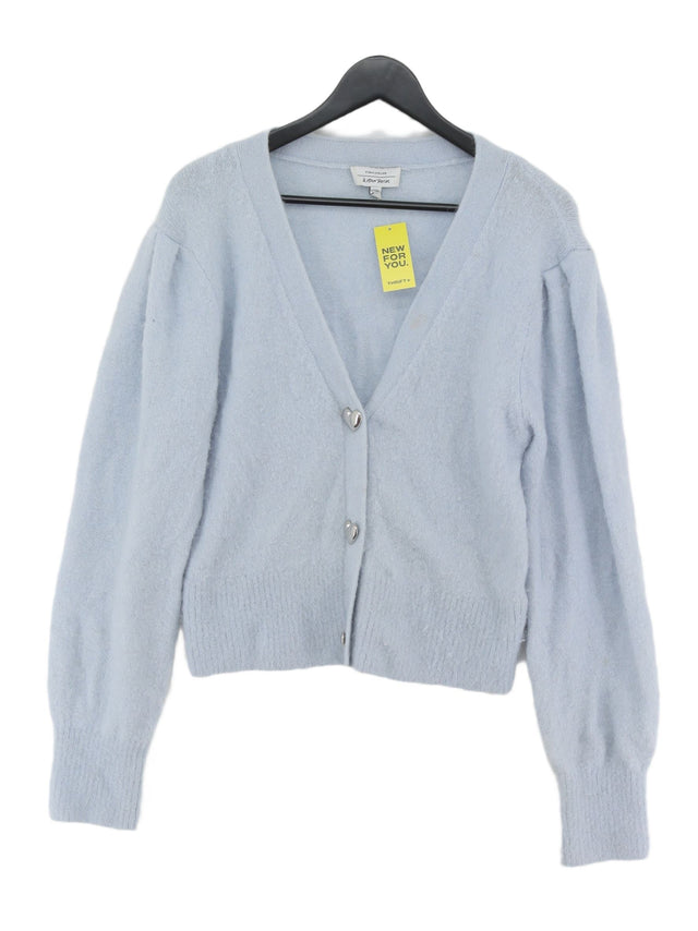 & Other Stories Women's Cardigan M Blue Polyamide with Elastane, Other, Wool