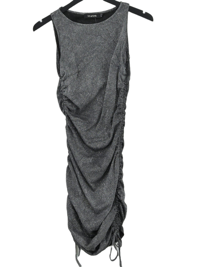 Naanaa Women's Midi Dress UK 8 Black 100% Polyester