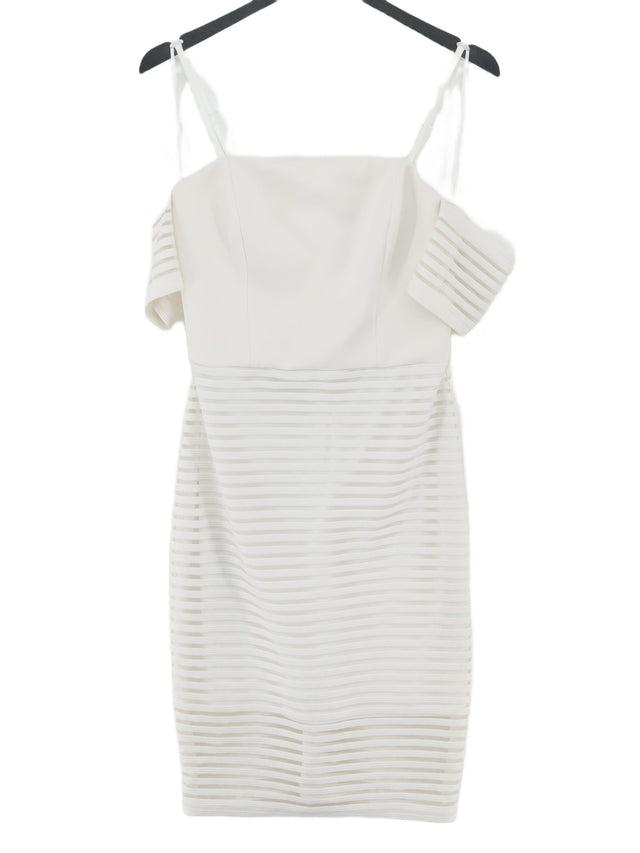 Ariana Women's Mini Dress UK 10 Cream Polyester with Elastane