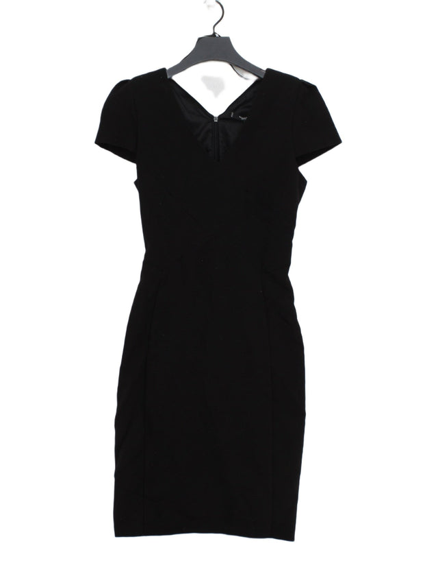 Mango Women's Midi Dress XS Black Polyester with Elastane, Viscose